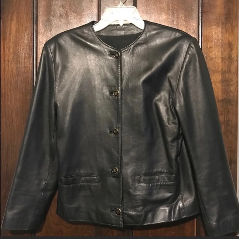 Gorgeous italian leather Tulipano Jacket